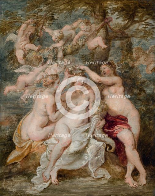 The nymphs crowning the Goddess of Abundance, ca 1603.