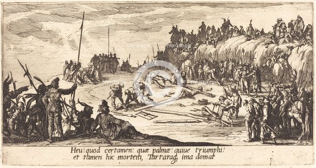 The Nailing to the Cross, c. 1618. Creator: Jacques Callot.