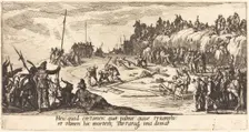 The Nailing to the Cross, c. 1618. Creator: Jacques Callot