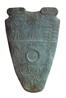 The Narmer Palette (recto) , ca 31st century BC