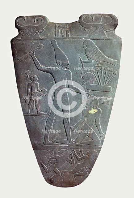 The Narmer Palette (verso) , ca 31st century BC.