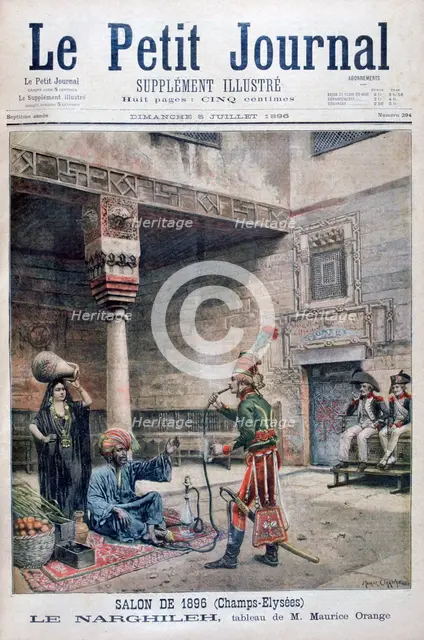 'The Narguileh', Egypt, 1896. Artist: Maurice Orange