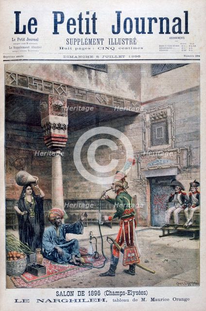 'The Narguileh', Egypt, 1896. Artist: Maurice Orange