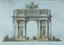 The Narva Triumphal Gate in St. Petersburg, 1814. Artist: Quarenghi, Giacomo Antonio Domenico (1744-1817)