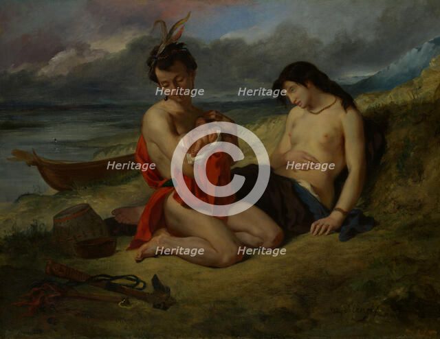 The Natchez, 1823-24 and 1835. Creator: Eugene Delacroix.