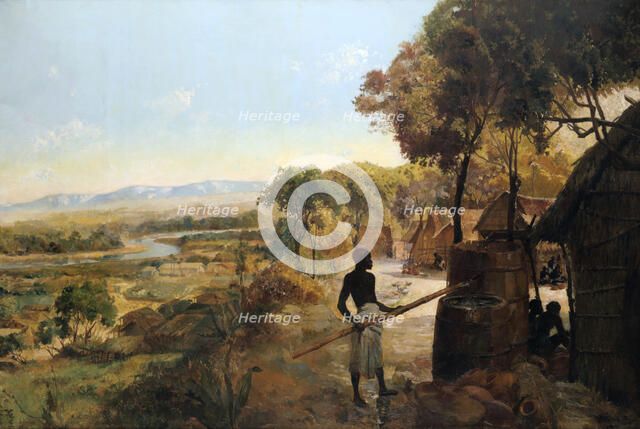 'The Native Village on the River', 1900. Artist: Unknown