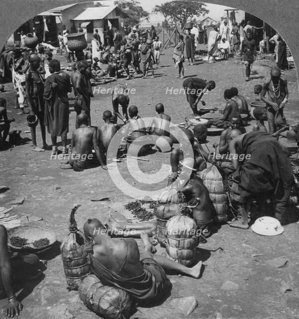 The native market at Port Florence, Lake Victoria, Kenya, c1901-c1903(?). Artist: Keystone View Company