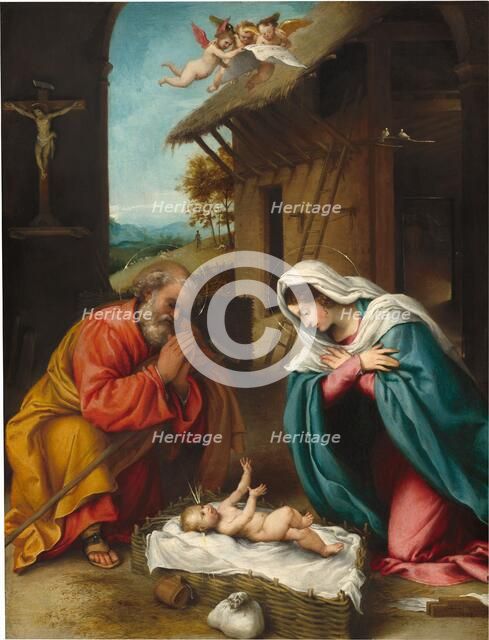 The Nativity, 1523. Creator: Lorenzo Lotto.