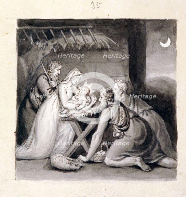 'The Nativity', 19th century. Artist: Henry Corbould 