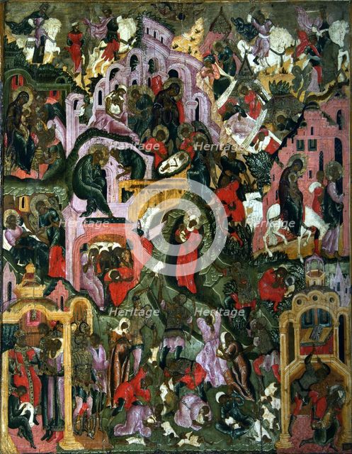 The Nativity of Christ (The Holy Night), Second Half of the 17th cen.. Artist: Russian icon  