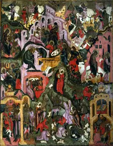 The Nativity of Christ (The Holy Night), second half of the 17th century. Creator: Russian icon