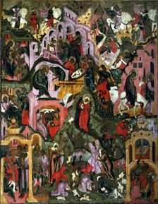 The Nativity of Christ (The Holy Night), second half of the 17th century. Creator: Russian icon