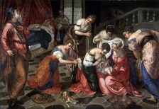 The Nativity of John the Baptist 1550. Artist: Jacopo Tintoretto
