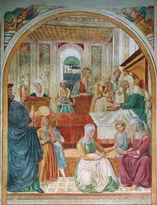 The Nativity of the Virgin, 1491. Creator: Gozzoli; Benozzo (ca 1420-1497)