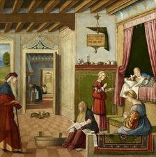 The Nativity of the Blessed Virgin Mary, ca 1502-1504. Creator: Carpaccio, Vittore (1460-1526)