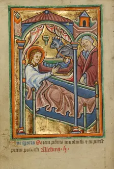 The Nativity, about 1190-1200; text added about 1480-1490. Creator: Unknown