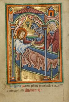 The Nativity, about 1190-1200; text added about 1480-1490. Creator: Unknown