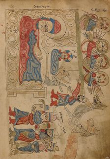 The Nativity and The Adoration of the Magi; Gospel Book, 1386. Creator: Unknown