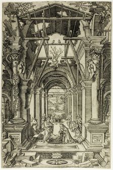 The Nativity and the Adoration of the Shepherds, c.1512. Creator: Nicoletto da Modena