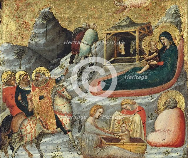 The Nativity and other Episodes from the Childhood of Christ, 1330. Creator: Pietro da Rimini.