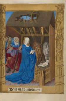 The Nativity; Book of Hours, 1478. Creator: Master of Guillaume Lambert