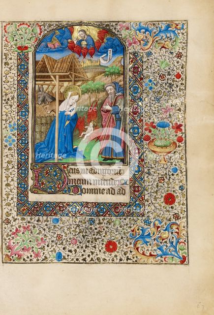 The Nativity; Book of Hours, about 1440-1450. Creator: Workshop of the Bedford Master.
