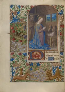 The Nativity; Book of Hours, about 1480-1490. Creator: Jean Bourdichon