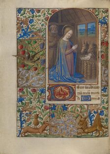 The Nativity; Book of Hours, about 1480-1490. Creator: Jean Bourdichon