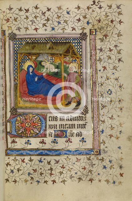 The Nativity; Book of Hours, about 1400-1410. Creator: Unknown.