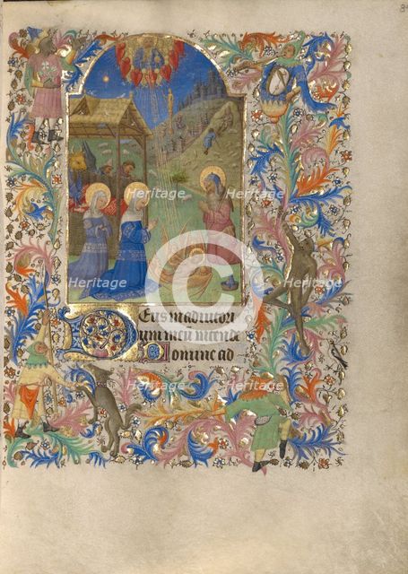 The Nativity; Book of Hours, about 1420. Creator: Spitz Master.