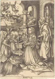 The Nativity, c. 1490/1500. Creator: Israhel van Meckenem