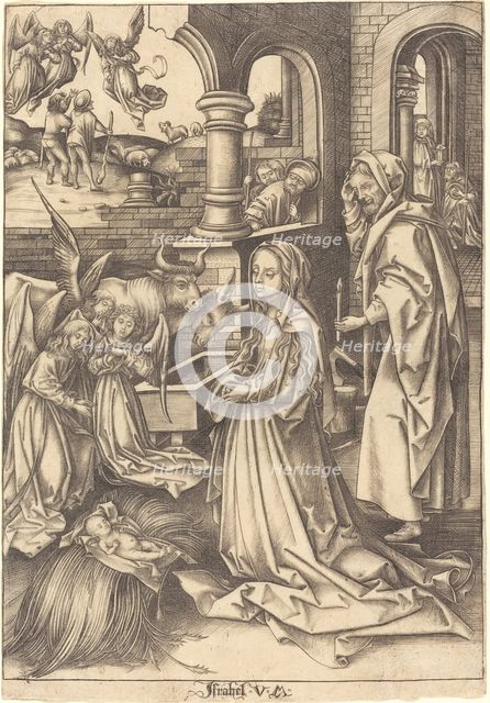 The Nativity, c. 1490/1500. Creator: Israhel van Meckenem.