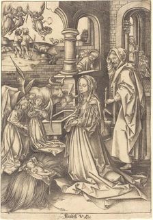 The Nativity, c. 1490/1500. Creator: Israhel van Meckenem