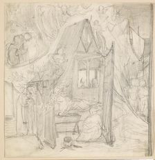 The Nativity - Composition Sketch, 1863. Creator: Sir Edward Coley Burne-Jones