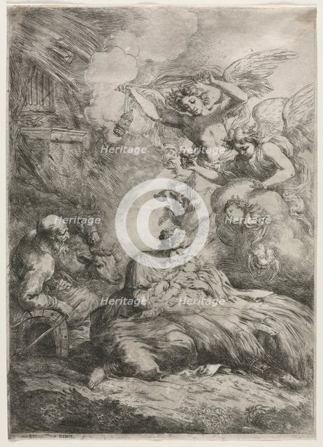 The Nativity. Creator: Bartolomeo Biscaino (Italian, 1632-1657).