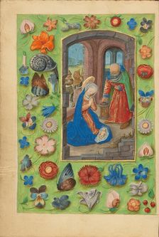 The Nativity; Crohin-La Fontaine Hours, (about 1480-1485?). Creators: Master of the Dresden Prayer Book, Workshop of the Master of the Dresden Prayer Book