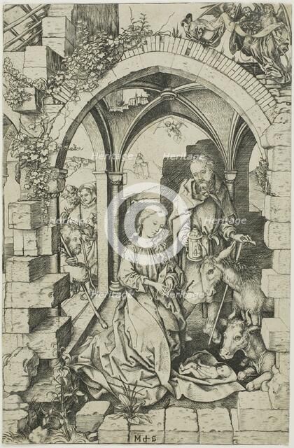 The Nativity, from Life of the Virgin, 1470/75. Creator: Martin Schongauer.