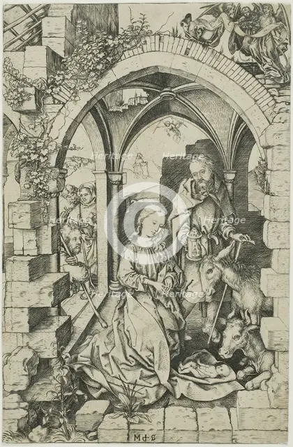 The Nativity, from Life of the Virgin, 1470/75. Creator: Martin Schongauer.