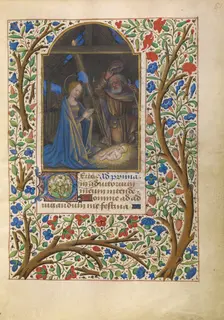 The Nativity; Katherine Hours, about 1480-1485. Creator: Jean Bourdichon