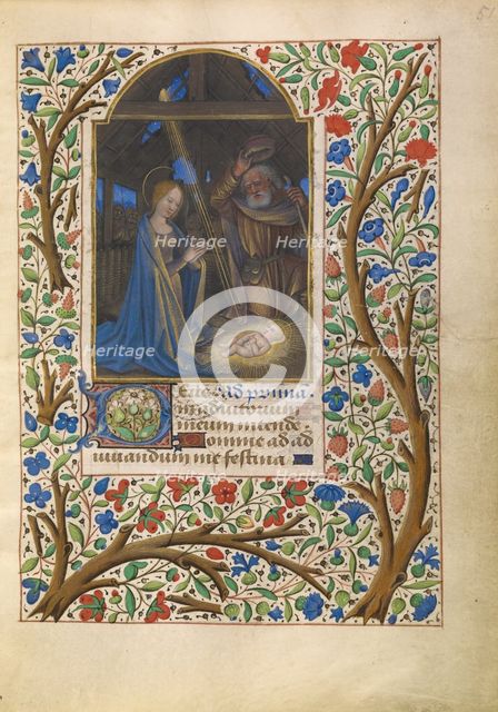 The Nativity; Katherine Hours, about 1480-1485. Creator: Jean Bourdichon.