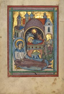 The Nativity; Psalter, about 1240-1250. Creator: Unknown