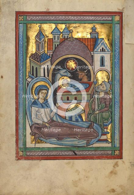 The Nativity; Psalter, about 1240-1250. Creator: Unknown.