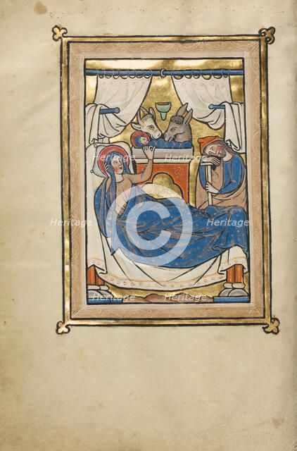 The Nativity; Psalter, mid-1200s. Creator: Unknown.