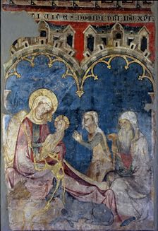 The Nativity representing the Virgin and Child and the figures of Mary Salome and Joseph (thi…
