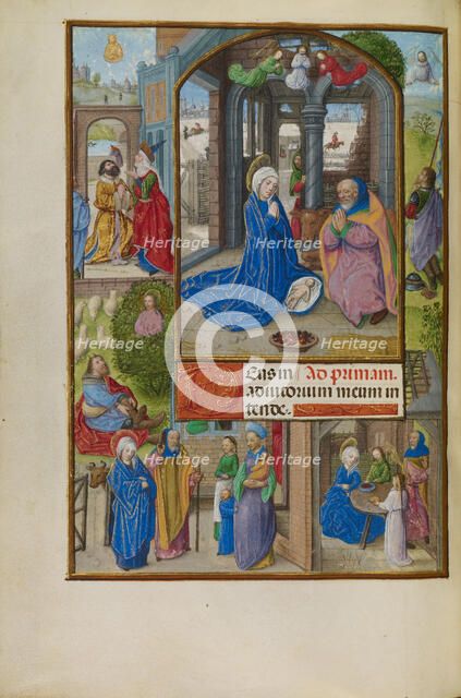 The Nativity; Spinola Hours, about 1510-1520. Creator: Master of the Dresden Prayer Book.