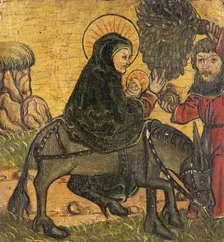The Nativity, The Flight into Egypt, Saint Mary Magdalene. Triptych Wing, between 1501-1533. Creator: Unknown