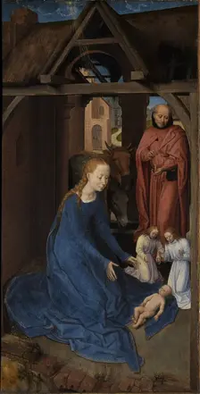 The Nativity. Triptych of Jan Floreins, left panel, 1479. Creator: Memling; Hans (1433/40-1494)