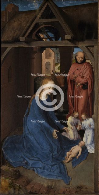 The Nativity. Triptych of Jan Floreins, left panel, 1479. Creator: Memling; Hans (1433/40-1494).