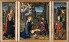 The Nativity with Donors and Saints Jerome and Leonard, ca. 1510-15. Creator: Gerard David