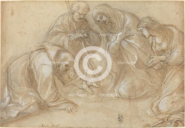 The Nativity with Saints Francis and Agnes, c. 1605. Creator: Lodovico Carracci.